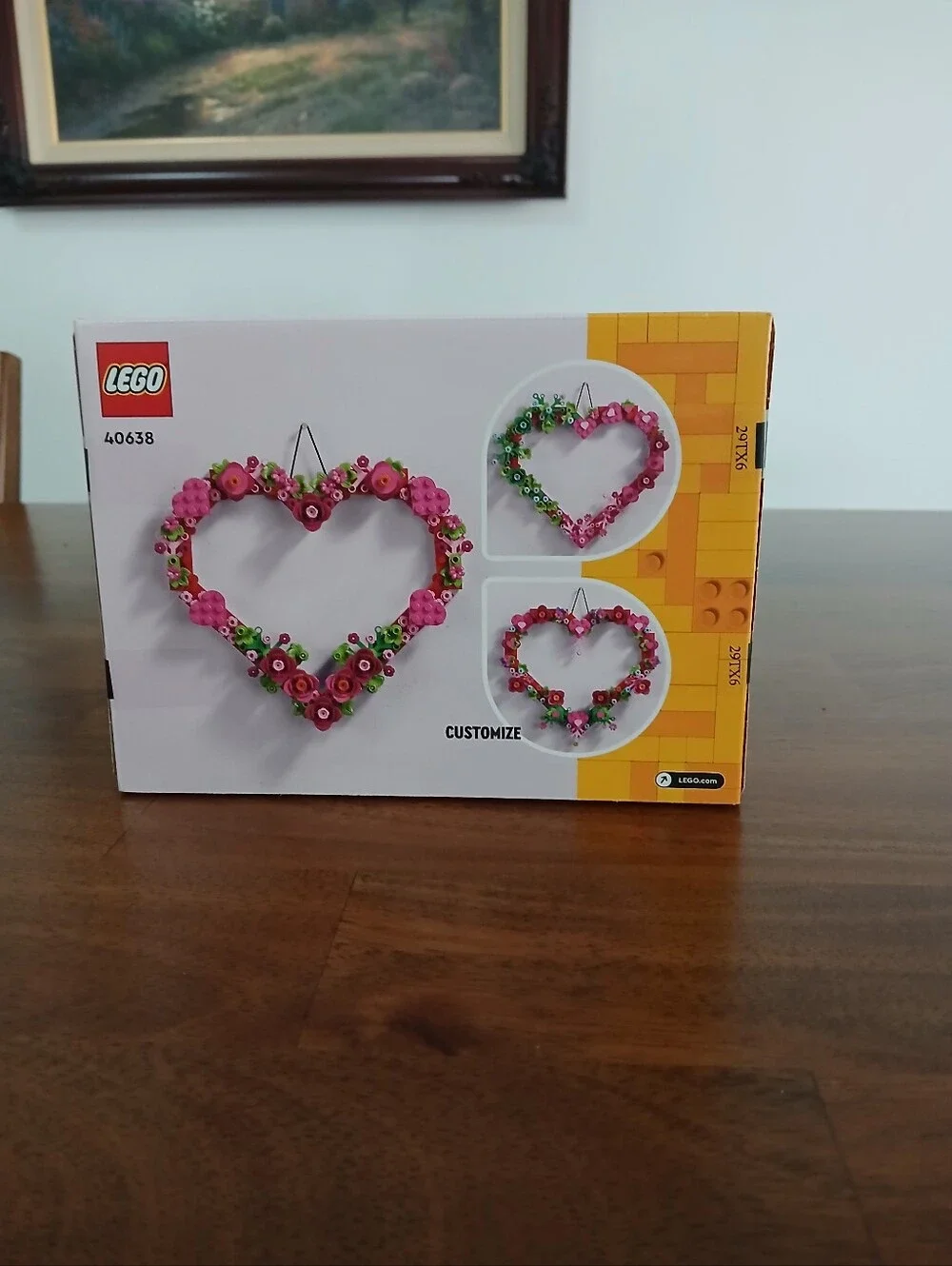 Lego Pink and Green Heart Ornament Floral Wreath. NWT Ages 9+ 254 PCS